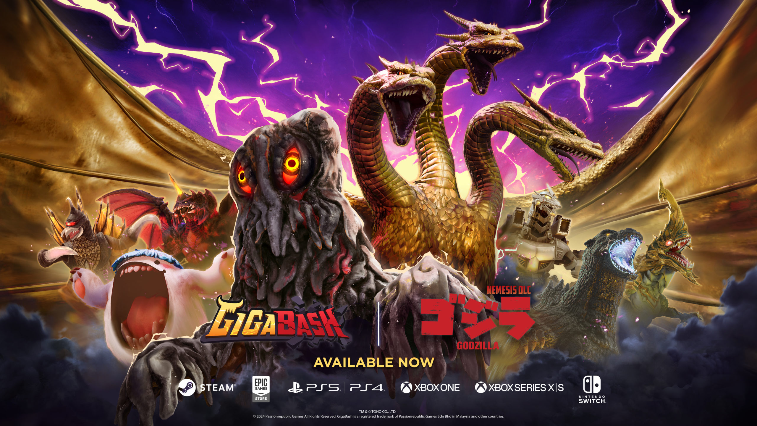 King Ghidorah & Hedorah Invade GigaBash in ‘Godzilla: Nemesis’ DLC!